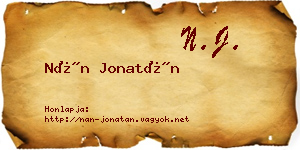 Nán Jonatán névjegykártya